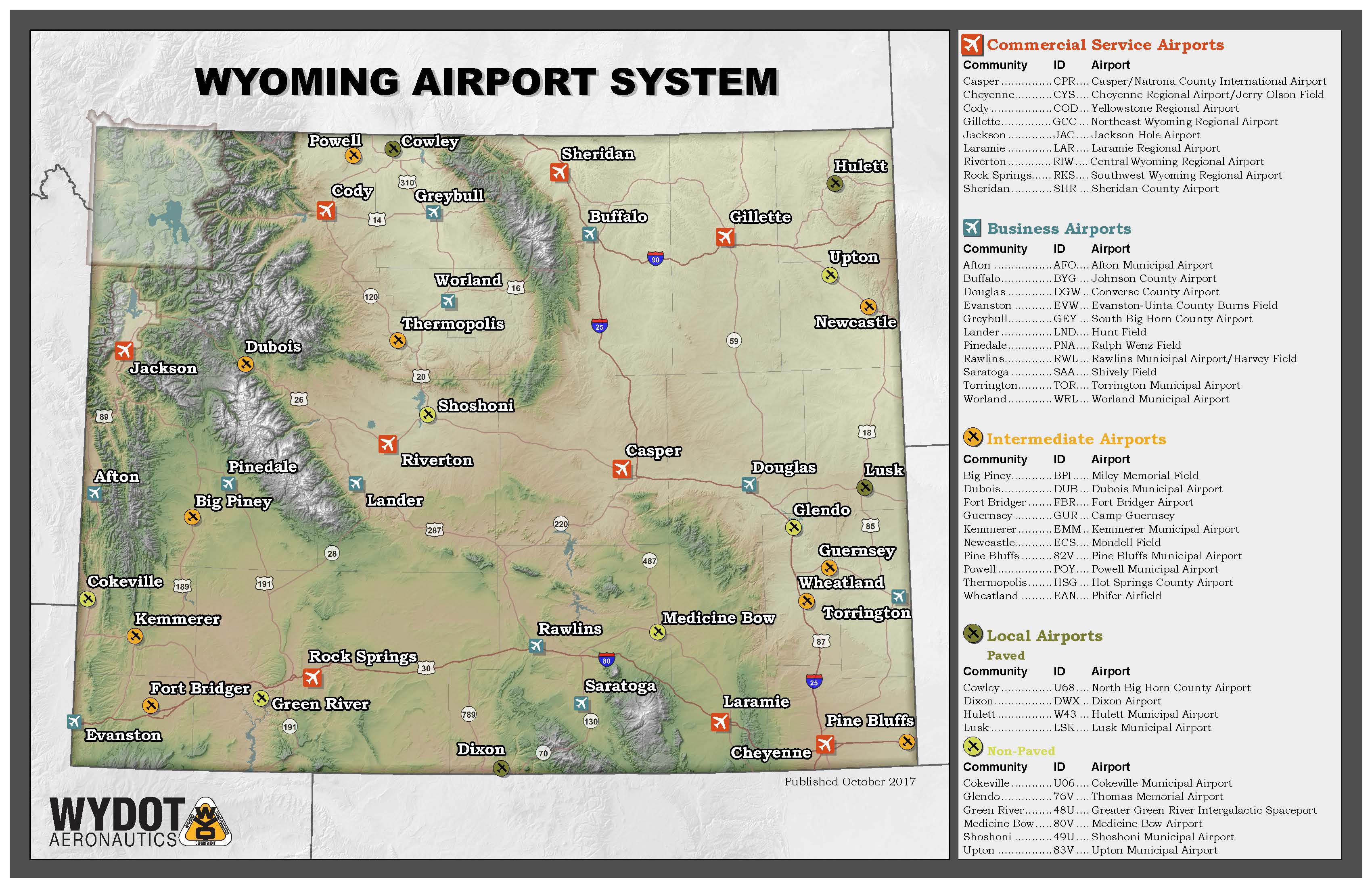Wyoming Statewide System Wyoming Airports System Map (Updated) 